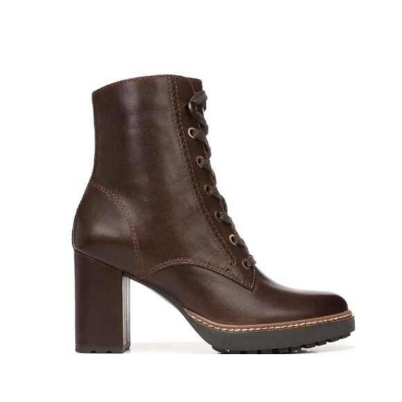 Naturalizer Women's Callie Lace Up Heeled Bootie Brown size 10 M new brown - Picture 2 of 8